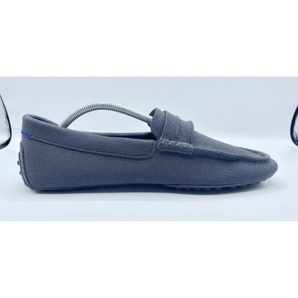 ROTHY'S Driver Loafers Grey Pegged Outsole Mens Size 12.5 Slip On Comfy Casual